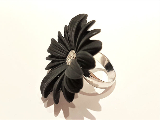 Bague 54 André Benitah Bague Printania Or blanc Diamant 58 Facettes 06223CD
