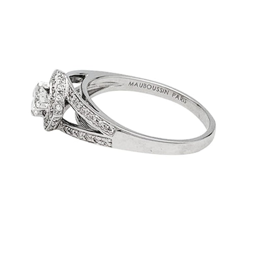 Bague 52 Bague Mauboussin, "Love my Love", or blanc et diamants. 58 Facettes 30436