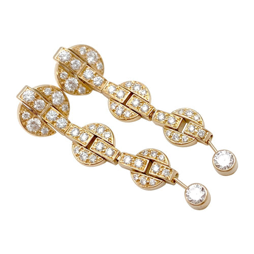 Boucles d'oreilles Boucles d'oreilles pendantes Cartier modèle "Himalia" en or jaune, diamants. 58 Facettes 29719