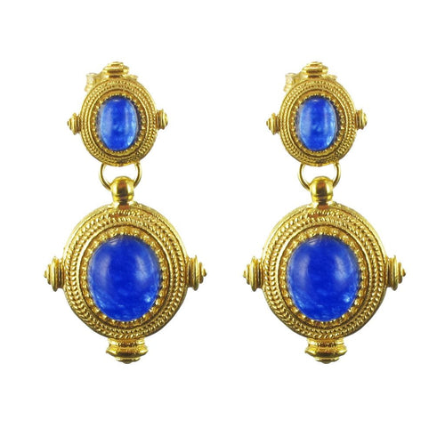 Boucles d'oreilles Boucles d'oreilles esprit étrusque bleue 58 Facettes GO004B-8606584-Bleu