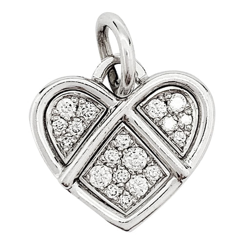 Pendentif Pendentif Poiray, collection "L'Attrape-coeur", or blanc, diamants. 58 Facettes 30353
