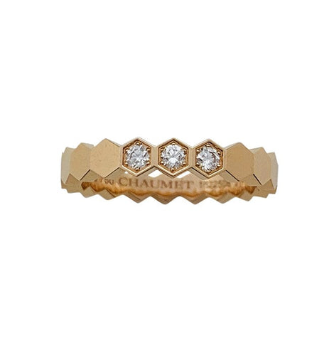 Bague 51 Bague Chaumet, "Bee My Love", or rose, diamants. 58 Facettes 29963