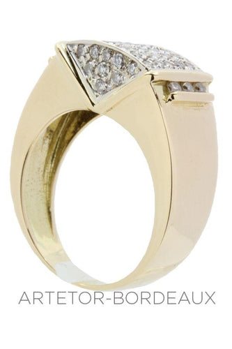 Bague 56 Bague moderne pavage diamants 58 Facettes 30301