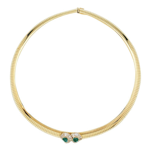 Collier Collier Mauboussin en or jaune, diamants et émeraudes. 58 Facettes 30543