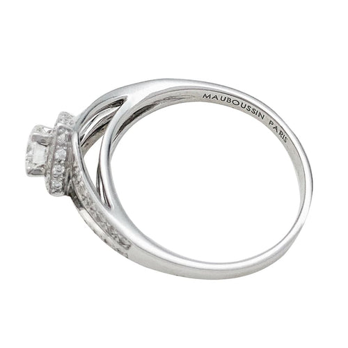 Bague 52 Bague Mauboussin, "Love my Love", or blanc et diamants. 58 Facettes 30436