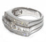 Bague Bague rectangulaire Or gris et diamants 58 Facettes