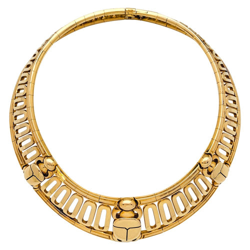 Collier Collier torque Cartier, "Scarabée", en or jaune. 58 Facettes 29929