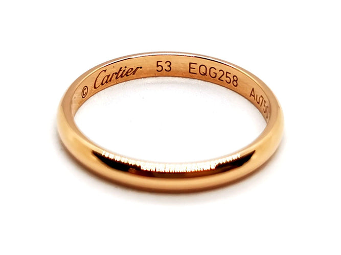 Bague 53 Cartier Bague Alliance 1895 Or rose 58 Facettes 1173327CN