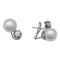 Boucles d'oreilles Boucles d'oreilles or blanc, diamants, perles. 58 Facettes 28747