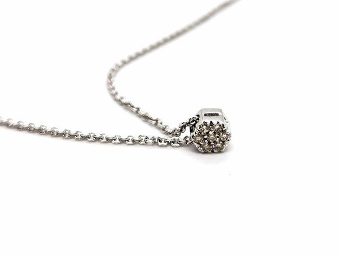 Collier Collier Chaîne + pendentif Or blanc Diamant 58 Facettes 1139156CN