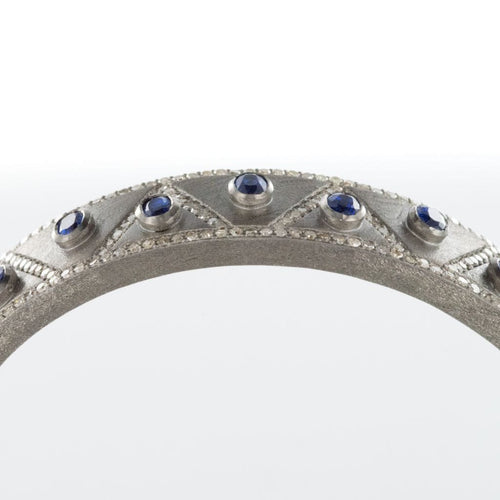 Bracelet Bracelet argent diamants et cyanites 58 Facettes 18-329