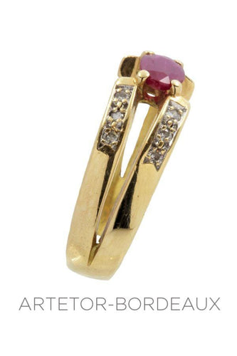 Bague 50 Bague rubis et diamants moderne 58 Facettes 17971