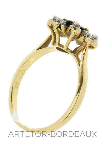 Bague 55 Bague saphir et diamants 58 Facettes 11991
