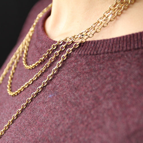 Collier Sautoir ancien en or 58 Facettes 20-536