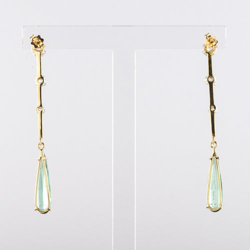 Boucles d'oreilles Pendants d'oreilles anciens diamants et tourmalines 58 Facettes AR0007461