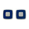 Boutons de manchette Piaget, or blanc et lapis lazuli. 58 Facettes 28216