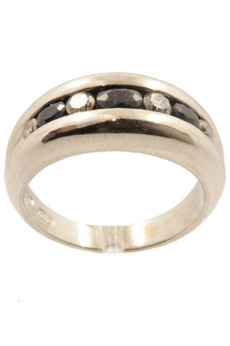 Bague 54 Bague moderne saphirs et diamants 58 Facettes 22701