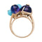 Bague 50 Bague Cartier "Délices de Goa" or jaune, diamant, turquoises, améthystes. 58 Facettes 30016