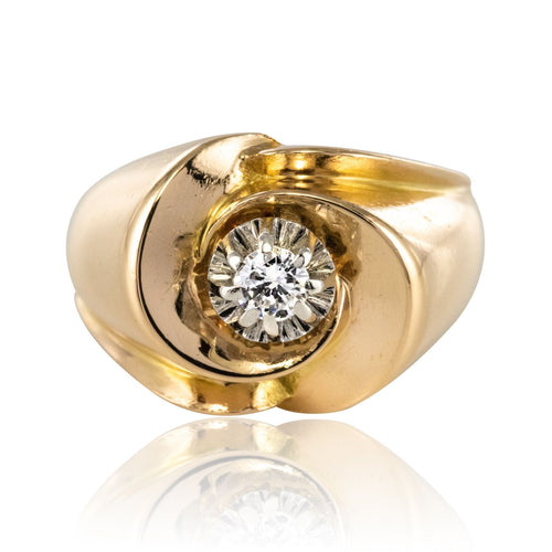 Bague 53 Bague ancienne or jaune diamant 58 Facettes 19-524-54