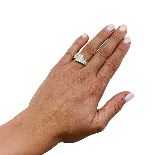 Bague 53.5 Bague toi & moi en or jaune et diamants. 58 Facettes 29959