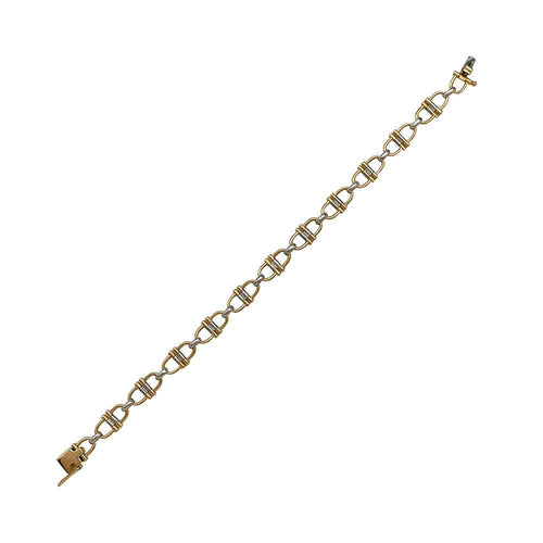 Bracelet Bracelet Cartier, "Santos", or jaune et blanc. 58 Facettes 30201
