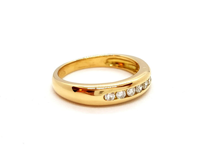 Bague 51 Bague Alliance Or jaune Diamant 58 Facettes 00671CN