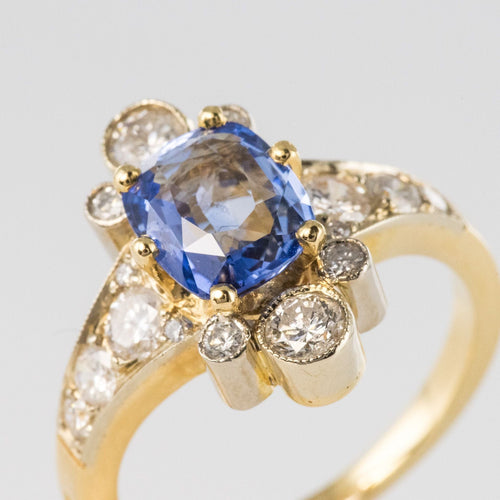 Bague 54 Bague saphir et diamants 58 Facettes CK1084-52