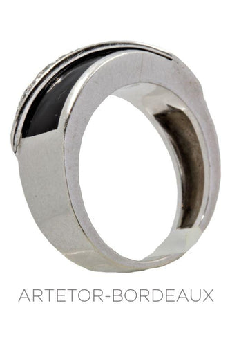 Bague 51 Bague onyx et diamants 58 Facettes 28901