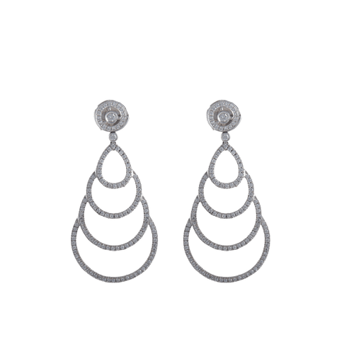 Boucles d'oreilles Boucles d'oreilles Quatre éléments ajourés Diamants 58 Facettes 1