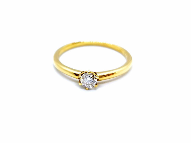 Bague 49 Bague Solitaire Or jaune Diamant 58 Facettes 951836CD