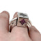 Bague 54 Bague Dé en or blanc diamants noirs et rubis. 58 Facettes 30416