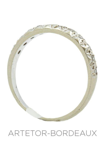 Bague 52 Demi-alliance diamants 58 Facettes 17421