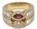 Bague Bague or jaune en toi et moi rubis et diamant 58 Facettes 0