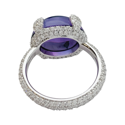 Bague 54 Bague Pomellato, "Caramelle", or blanc, diamants et améthyste. 58 Facettes 30172