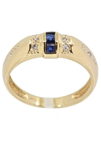 Bague 53 Bague saphirs et diamants 58 Facettes 35381