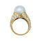 Bague 54 Bague en or jaune Tabbah, perle blanche et diamants. 58 Facettes 21249