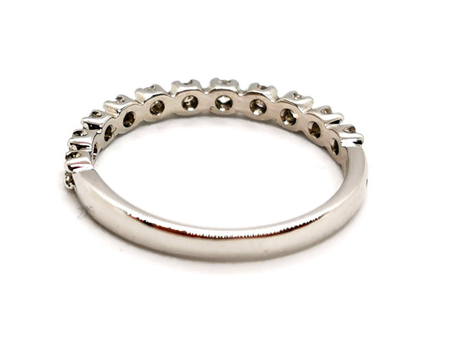 Bague 54 Bague Demie alliance Or blanc Diamant 58 Facettes 1167354CD