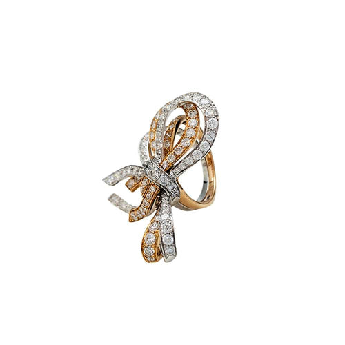 Bague 52 Bague Van Cleef & Arpels, "Double Noeud", or blanc, or rose, diamants. 58 Facettes 30614