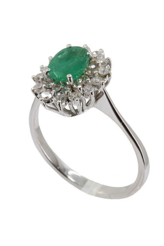 Bague 53 Bague marguerite émeraude 58 Facettes 35861