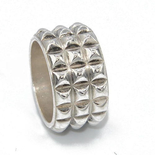 Bague Bague Hermès modèle espionne en argent 58 Facettes 0