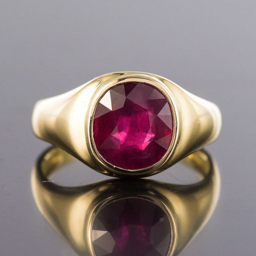 Bague 62 Bague rubis jonc ancienne en or jaune 58 Facettes 20-228-59