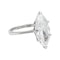 Bague 54 Bague diamant navette de 2,94 carats, platine et or. 58 Facettes 30624