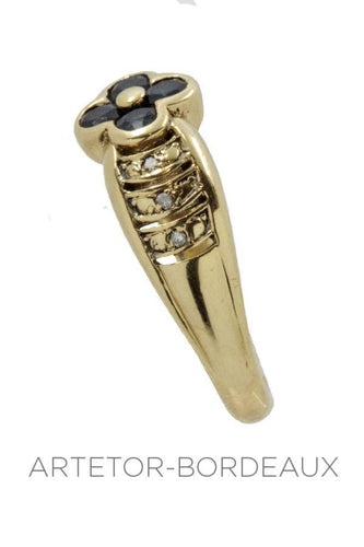 Bague 54 Bague saphirs et diamants 58 Facettes 28601