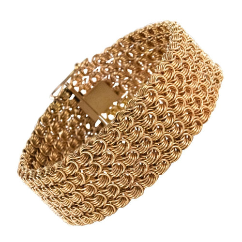 Bracelet Bracelet ancien maille tressée ajourée 58 Facettes 19-232