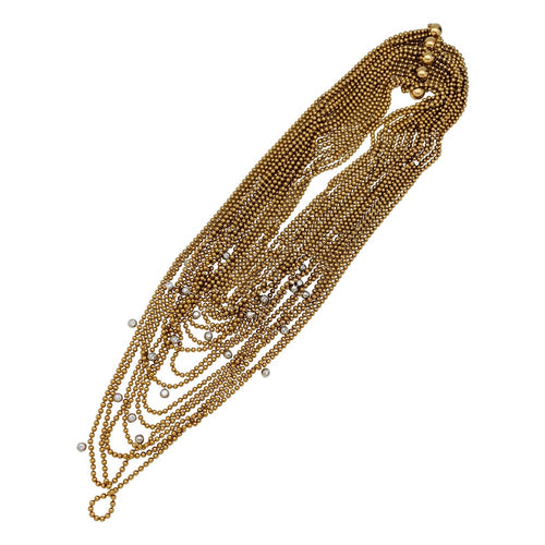 Collier Collier Cartier "Draperie" en or jaune, or blanc et diamants. 58 Facettes 29547