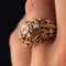Bague 55 Bague vintage fils d'or rose et diamants 58 Facettes 14-185-55