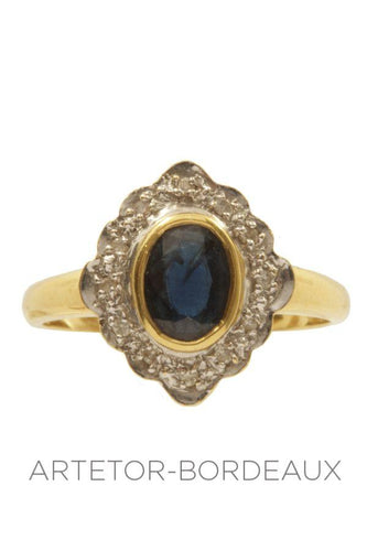 Bague 53 Bague moderne saphir 58 Facettes 2151