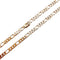 Collier Chaîne mixte maille gourmette alternée, or rose. 58 Facettes 30306