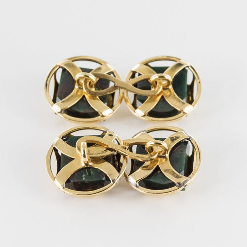 Boutons de manchette Boutons de manchettes Jaspes sanguins rubis 58 Facettes 19-680