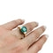 Bague 56.5 Bague en or jaune émeraude et diamants. 58 Facettes 30213